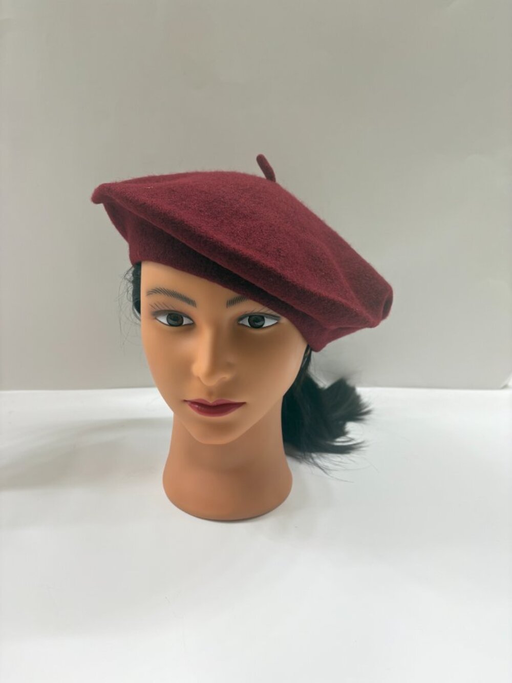 Hat - Jill Wool Beret -Women's/ Unisex- Burgundy/ Wine/ Maroon - NWT -Style 4010